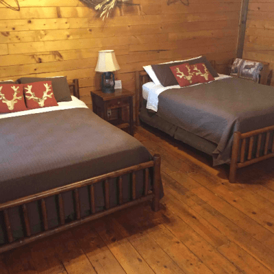 a double bed in a room